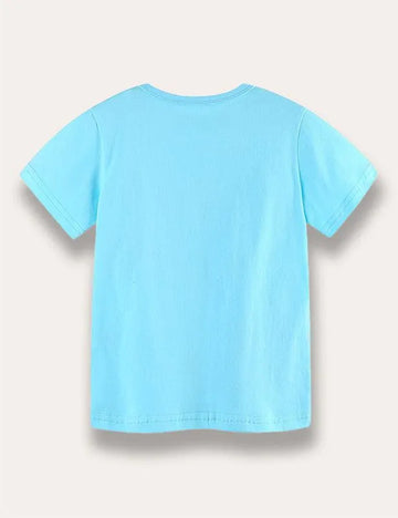 Cartoon Excavator Printed T-Shirt - Mini Taylor